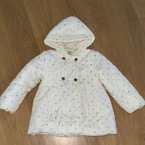 Kids White Hooded Jacket